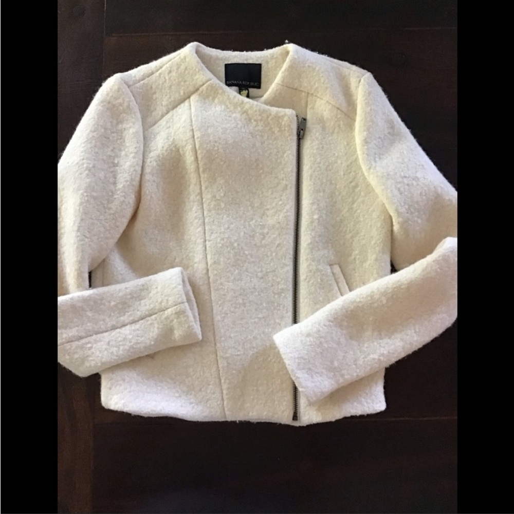 Banana Republic Wool Moto Jacket 8